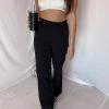 M.n.i Los Angeles Black Straight Leg Trousers Women's Clothing