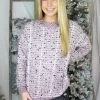 She & Sky Fuzzy Purple Shimmer Sweater Women's Clothing 2 She & Sky Fuzzy Purple Shimmer Sweater Women's Clothing