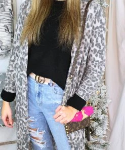 Gee Gee Leopard Brushed Knit Cardigan