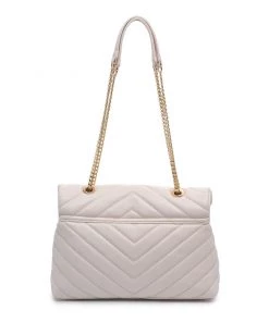 Urban Expressions Ivory Chevron Quilted Crossbody Purse