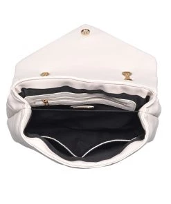 Urban Expressions Ivory Chevron Quilted Crossbody Purse