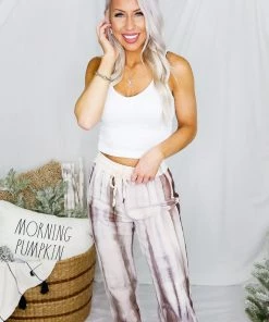 Entro Women's Clothing Ivory Tie Dye Jogger Pants 12 Entro Women's Clothing Ivory Tie Dye Jogger Pants