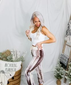 Entro Women's Clothing Ivory Tie Dye Jogger Pants 14 Entro Women's Clothing Ivory Tie Dye Jogger Pants