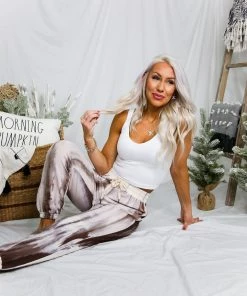 Entro Women's Clothing Ivory Tie Dye Jogger Pants 15 Entro Women's Clothing Ivory Tie Dye Jogger Pants