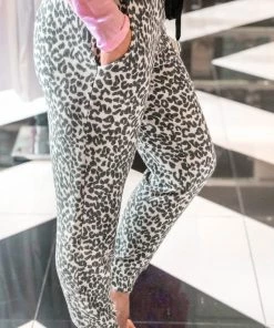 Le Lis Soft Leopard Print Joggers Women's Clothing