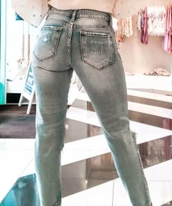 Kan Can Benny Mid Rise Girlfriend Jeans - Light Wash Women's Clothing 11 Kan Can Benny Mid Rise Girlfriend Jeans - Light Wash Women's Clothing