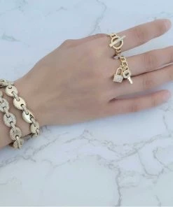 OMG Blings CZ Puffy Mariner Bracelet Playsuits