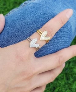 OMG Blings Adjustable Heart RingsRings Playsuits