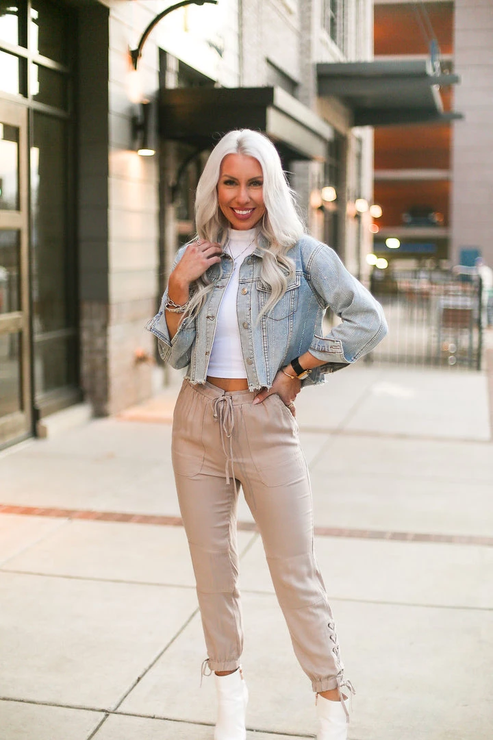 Easel Women's Clothing Lace Up Sides Mocha Jogger Pants 11 Easel Women's Clothing Lace Up Sides Mocha Jogger Pants