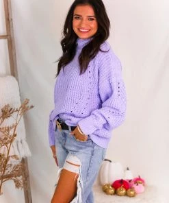 HYFVE Lavender Cozy Knit Sweater