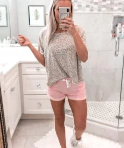 Le Lis Taupe Leopard Print Cropped Tee 7 Le Lis Taupe Leopard Print Cropped Tee