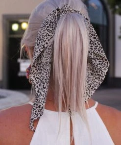 Golden Stella Hair Accessories Leopard Hair Scarf Scrunchie - Light