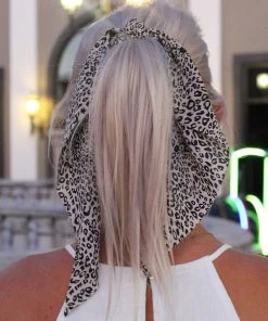Golden Stella Hair Accessories Leopard Hair Scarf Scrunchie - Light