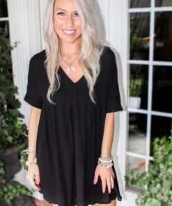 Listicle Women's Clothing Leveled Up Dress In Black