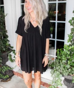 Listicle Women's Clothing Leveled Up Dress In Black