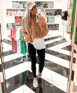 Timing CoCo Sherpa Cropped Pullover - RESTOCK Women's Clothing