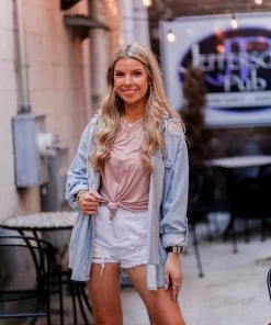 Risen Jeans Light Wash Chambray Hoodie Jacket Women's Clothing