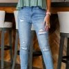Risen Jeans Riley High Rise Distressed Mom Jeans