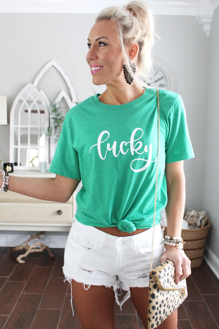 Forever Trendy Women's Clothing Lucky St. Patty's Day Graphic T-shirt 3 Forever Trendy Women's Clothing Lucky St. Patty's Day Graphic T-shirt