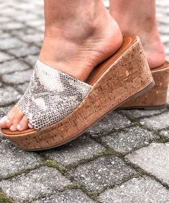 Shu Shop New Arrivals Lydia Snakeskin Wedge Sandal