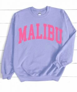 Weekndr Purple And Pink Malibu Crewneck Sweatshirt