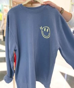 Bacon Lettuce Tomato More Self Love Blue Crewneck