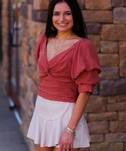 Do + Be Women's Clothing Off White Faux Leather Asymmetrical Ruffle Mini Skort