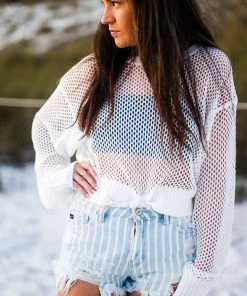 HYFVE Women's Clothing Cream Open Knit Sweater 8 HYFVE Women's Clothing Cream Open Knit Sweater