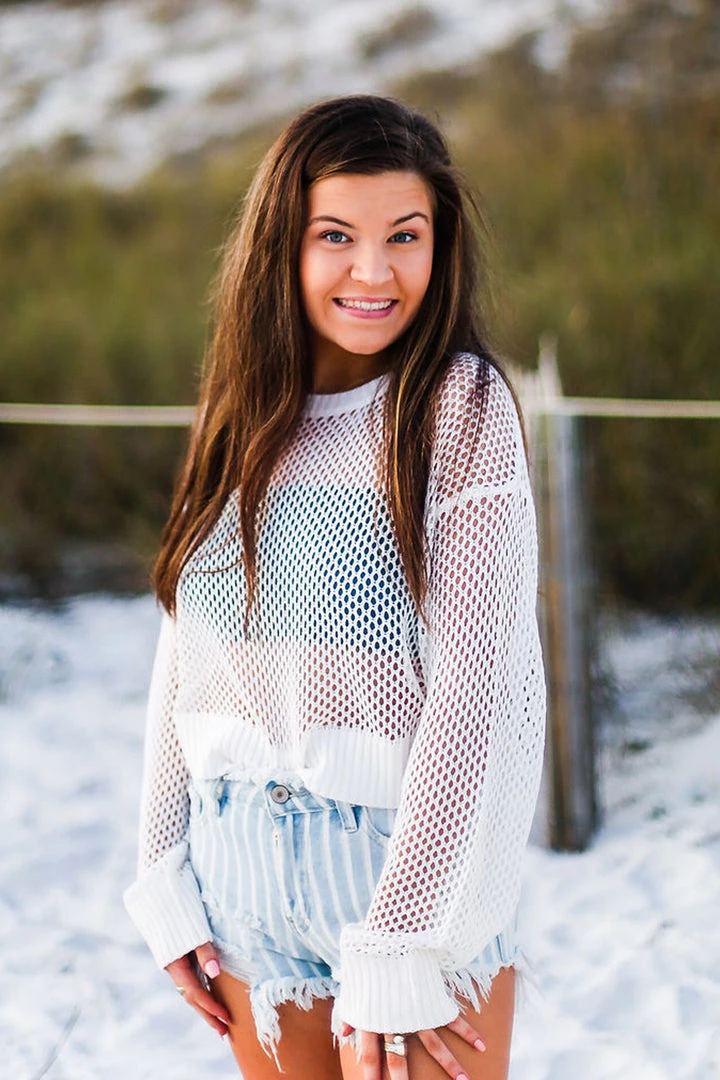 HYFVE Women's Clothing Cream Open Knit Sweater 4 HYFVE Women's Clothing Cream Open Knit Sweater