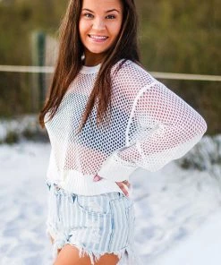 HYFVE Women's Clothing Cream Open Knit Sweater 9 HYFVE Women's Clothing Cream Open Knit Sweater