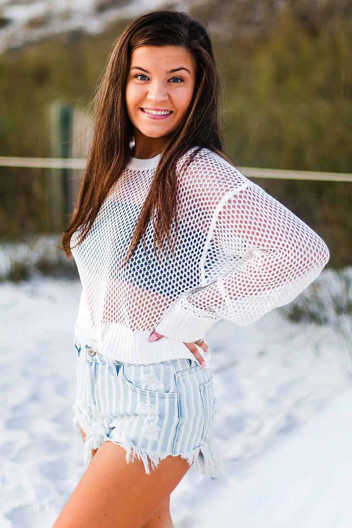 HYFVE Women's Clothing Cream Open Knit Sweater 6 HYFVE Women's Clothing Cream Open Knit Sweater