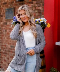 Wishlist Women's Clothing Olive Green Open Knit Cardigan