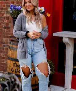 Wishlist Women's Clothing Olive Green Open Knit Cardigan