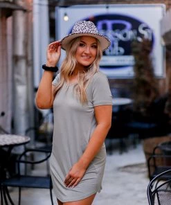 HYFVE Olive Green T-Shirt Mini Dress