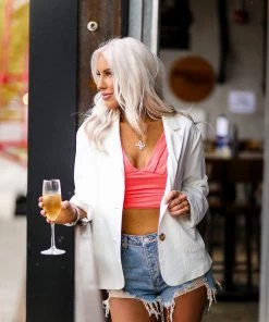 Vintage Shop Women's Clothing Orange Cropped Tank Top