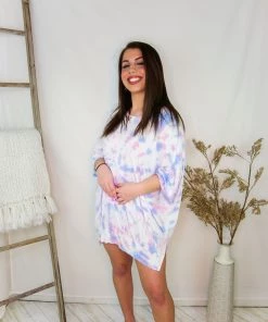 Fantastic Fawn Oversized Cotton Candy Tie Dye Ribbed Tee