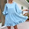 LLove Passion Fruit Baby Blue Ruffle Swing Dress 2 LLove Passion Fruit Baby Blue Ruffle Swing Dress
