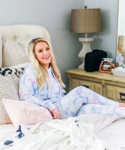 Reflex Blue And Pink Tie Dye Cropped Hoodie