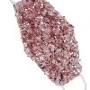 Funteze Women's Clothing Pink Large Sequin Face Mask