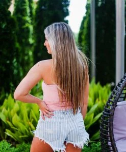 Zeanna Women's Clothing Smocked Tube Top - Pink