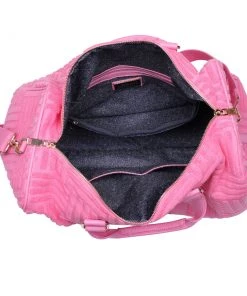 Urban Expressions New Arrivals Candy Pink Terry Towel Embossed Weekender Bag