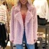 Hemish Women's Clothing Plush Dreams Light Pink Faux Fur Coat