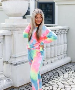Oddi Rainbow Tie Dye Jogger Set Women's Clothing 13 Oddi Rainbow Tie Dye Jogger Set Women's Clothing