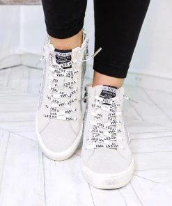 Vintage Havana Ray Pink Stripe Glitter High Top Sneaker