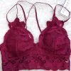 Anemone Corp Women's Clothing Flower To The People Scalloped Lace Bralette - Burgundy 1 Anemone Corp Women's Clothing Flower To The People Scalloped Lace Bralette - Burgundy