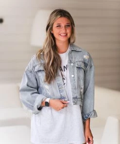 Blue B Women's Clothing Rhinestone Fringe Sleeves Denim Jacket 9 Blue B Women's Clothing Rhinestone Fringe Sleeves Denim Jacket