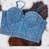 Lydia Rhinestone Studded Denim Corset Top 1 Lydia Rhinestone Studded Denim Corset Top