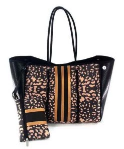 Guangzhou Huadu Shiling Junyuan Leather Factory Rose Gold Leopard Neoprene Tote Bag