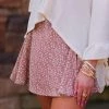 Wishlist Rust Ditzy Floral Mini Skirt Women's Clothing