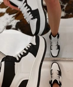 Berness Rylee Black And White High Top Sneaker New Arrivals